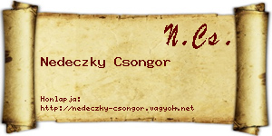 Nedeczky Csongor névjegykártya