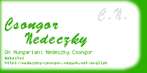 csongor nedeczky business card